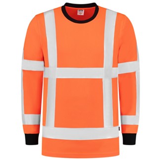Tricorp 103002 T-Shirt RWS Birdseye lange mouw - Fluor Oranje - maat XL