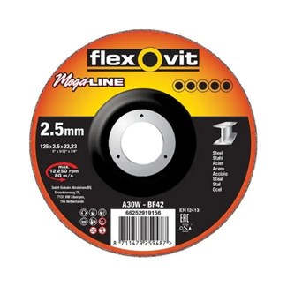 Flexovit doorslijpschijf voor staal - Mega-Line - 230 x 3 x 22 mm - A 30 W-BF41
