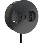 Twist mat zwart 1 stopcontact + 2 usb 