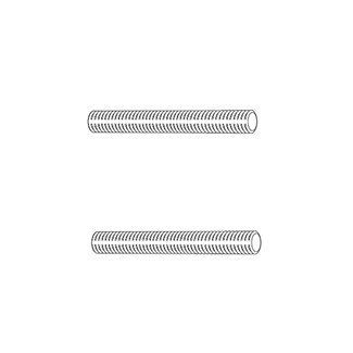 Artitec draadeinden/draadstang (2x) - RVS - M8x65mm
