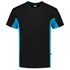 Tricorp T-shirt Bi-Color - Workwear - 102002 - zwart/turquoise - maat 3XL