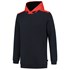 Tricorp sweater met capuchon - High-Vis - ink-fluor red - maat S