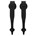Intersteel set van 2 rollers pijlvorm - voor schuifdeursysteem 450124 - mat zwart
