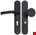 HMB veiligheidsbeslag knop/kruk - SKG*** met kerntrekbeveiliging - M-line Noir - PC 72 - zwart 
