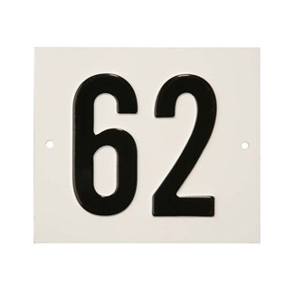 Besbo huisnummerplaat - Nr. 62 - aluminium