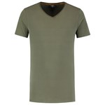 Tricorp T-Shirt V-hals heren - Premium - 104003 - legergroen - XL