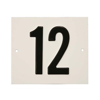 Besbo huisnummerplaat - Nr. 12 - aluminium