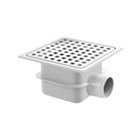 schrobput abs/rvs - 150 x 150mm - nr.619 - met zijuitlaat
