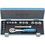 GEDORE doppenset - D 30 JMU-10 - 3/8 inch - 6-19 mm - 16-delig