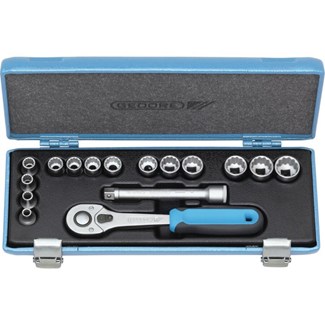 GEDORE doppenset - D 30 JMU-10 - 3/8 inch - 6-19 mm - 16-delig