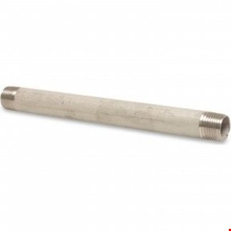 Pijpnippel - Fig.23 - RVS - buiten/buiten - 1.1/2" - 80mm